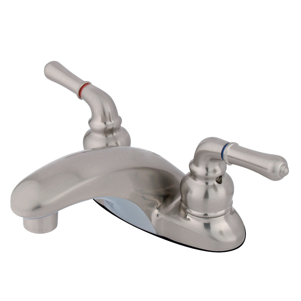 Kingston Brass KB628LP 4 in. Centerset Bathroom Faucet, Brushed Nickel - BNGBath