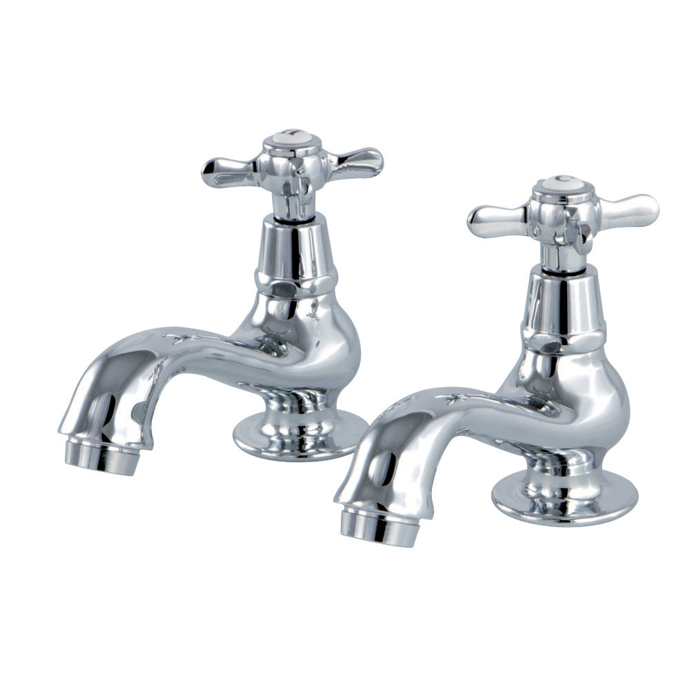 Kingston Brass KS1101BEX Basin Tap Faucet with Cross Handle, Polished Chrome - BNGBath