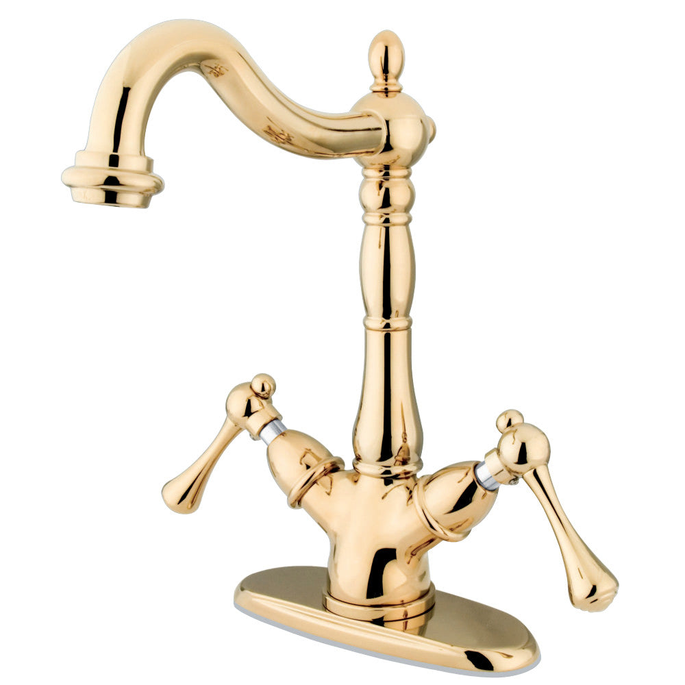 Kingston Brass KS1492BL Vessel Sink Faucet, Polished Brass - BNGBath
