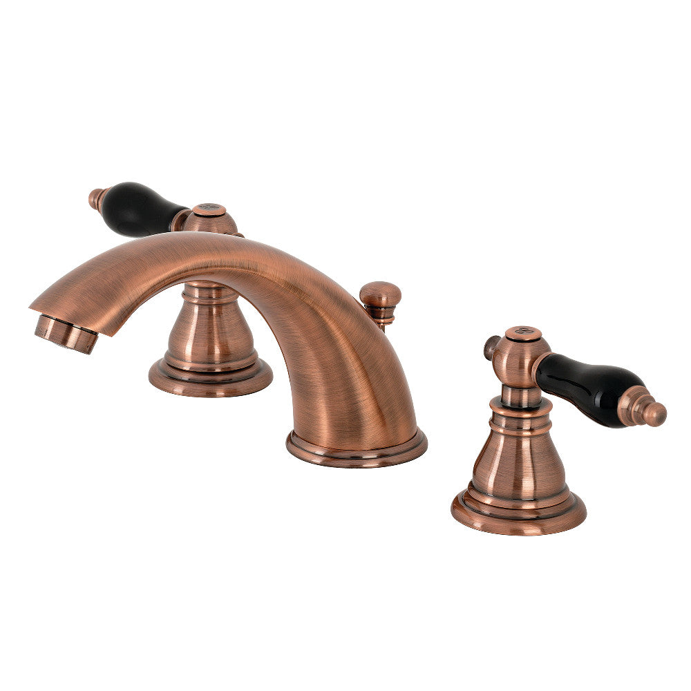 Kingston Brass KB966AKL Duchess Widespread Bathroom Faucet with Plastic Pop-Up, Antique Copper - BNGBath