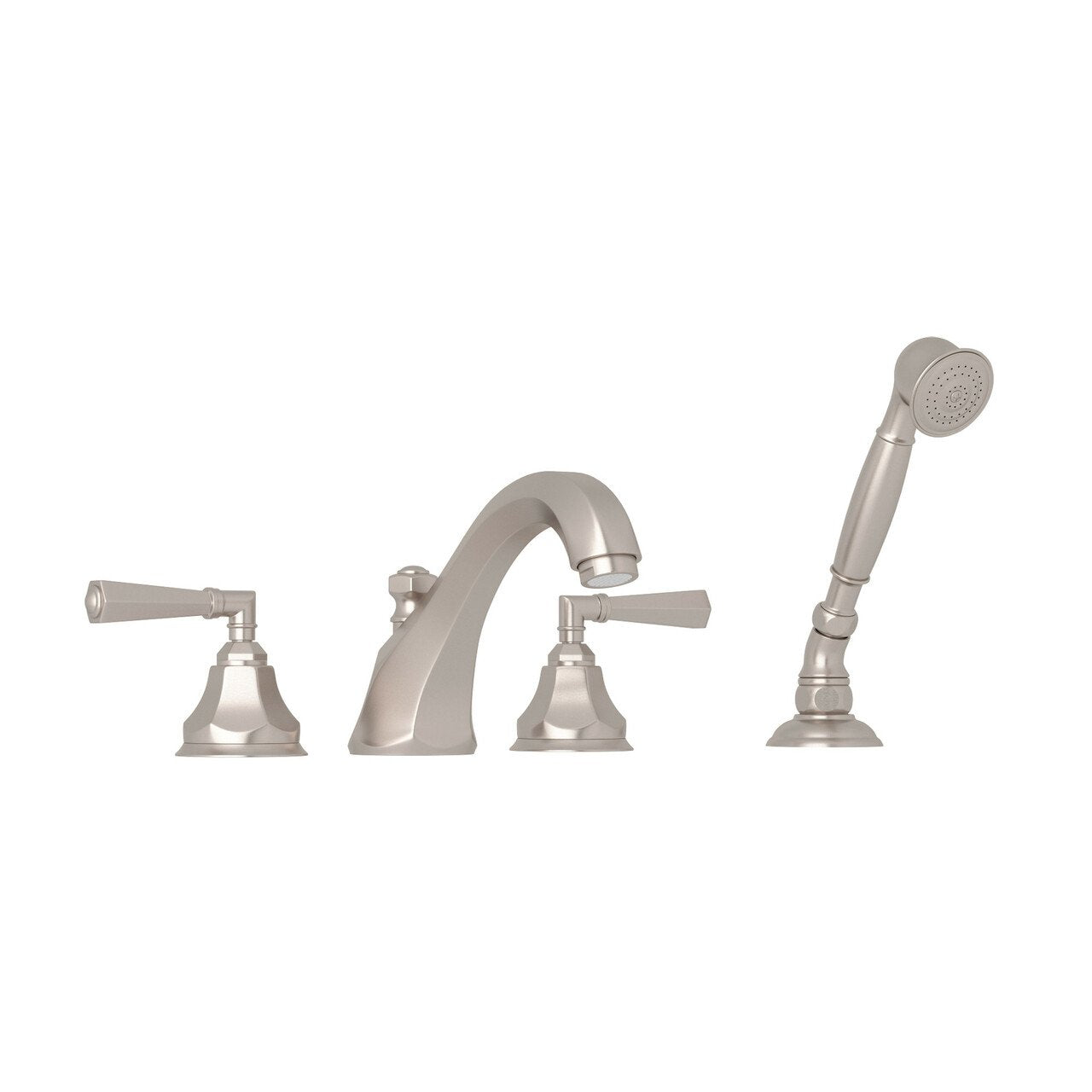 ROHL Palladian 4-Hole Deck Mount Tub Filler with Handshower - BNGBath