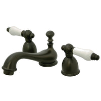 Thumbnail for Kingston Brass KS3955PL Restoration Mini-Widespread Bathroom Faucet, Oil Rubbed Bronze - BNGBath
