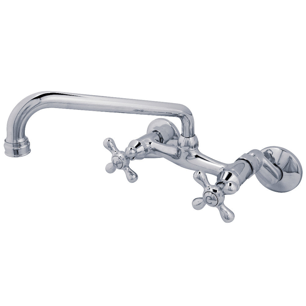 Kingston Brass Kingston 6-Inch Adjustable Center Wall Mount Kitchen Faucet, Polished Chrome - BNGBath
