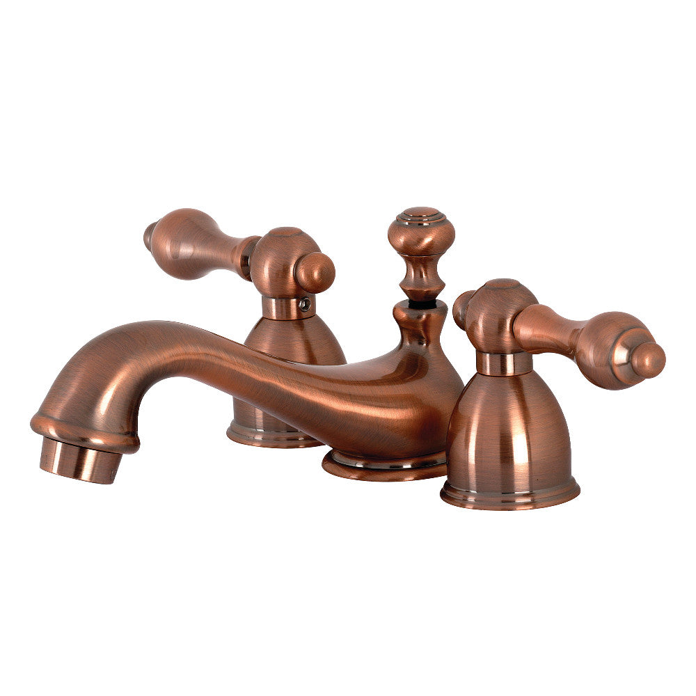 Kingston Brass KS395ALAC Restoration Mini-Widespread Bathroom Faucet, Antique Copper - BNGBath