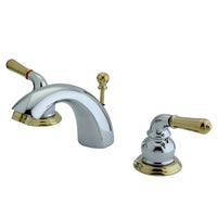 Thumbnail for Kingston Brass KS2954 Mini-Widespread Bathroom Faucet, Polished Chrome/Polished Brass - BNGBath