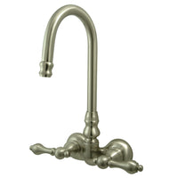 Thumbnail for Kingston Brass CC71T8 Vintage 3-3/8-Inch Wall Mount Tub Faucet, Brushed Nickel - BNGBath