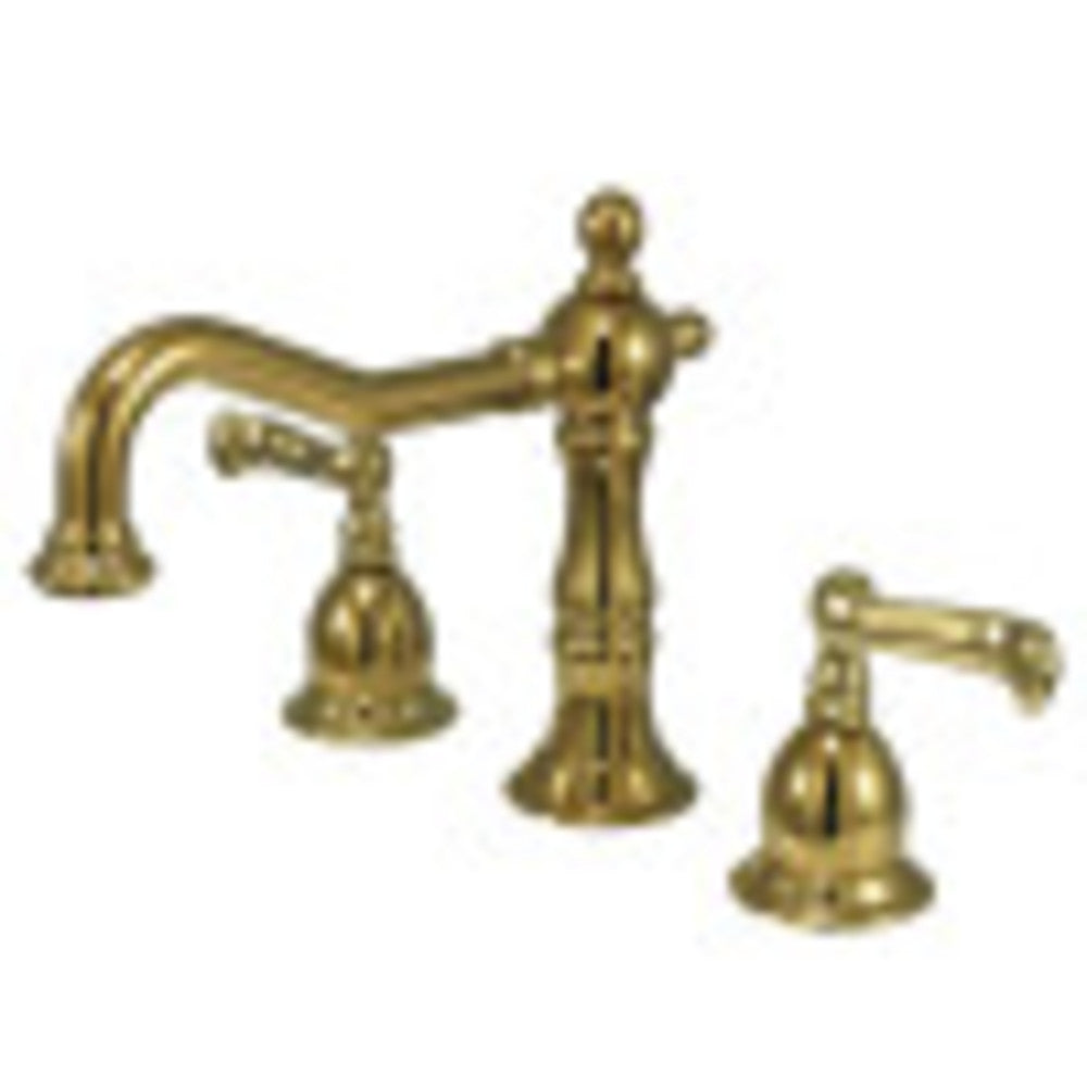Kingston Brass KS1972FL 8 in. Widespread Bathroom Faucet, Polished Brass - BNGBath