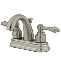 Thumbnail for Kingston Brass KB5618AL Restoration 4 in. Centerset Bathroom Faucet, Brushed Nickel - BNGBath