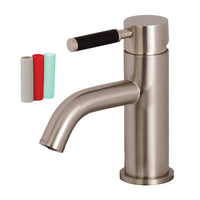Thumbnail for Fauceture LS8228DKL Kaiser Single-Handle Bathroom Faucet with Push Pop-Up, Brushed Nickel - BNGBath