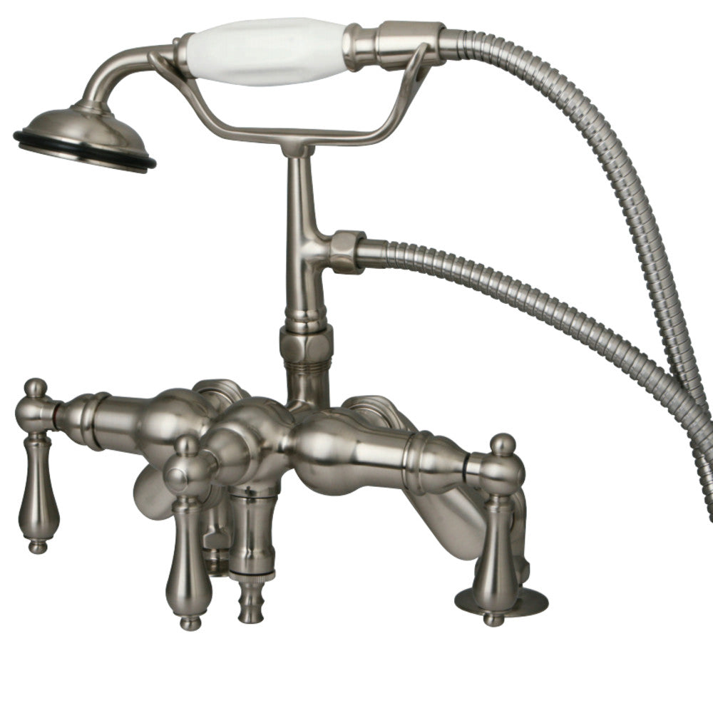 Kingston Brass CC619T8 Vintage Adjustable Center Deck Mount Tub Faucet, Brushed Nickel - BNGBath
