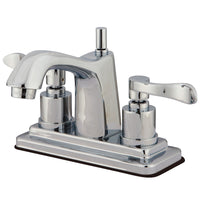 Thumbnail for Kingston Brass KS8641DFL 4 in. Centerset Bathroom Faucet, Polished Chrome - BNGBath