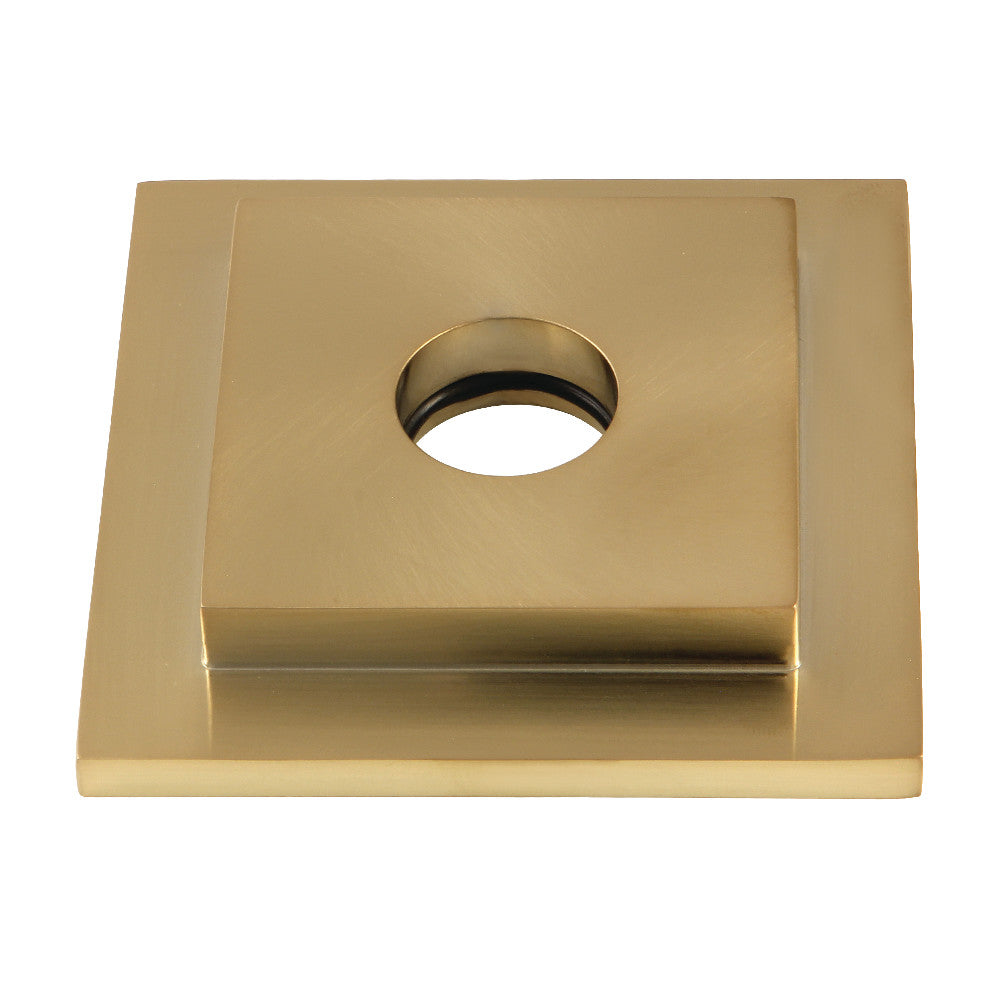 Kingston Brass FLSQUARE7 Claremont Heavy Duty Square Solid Cast Brass Shower Flange, Brushed Brass - BNGBath