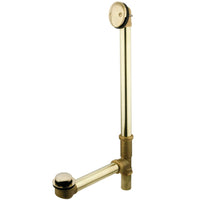 Thumbnail for Kingston Brass DTT2202 Tip-Toe Bath Tub Drain with Overflow, Polished Brass - BNGBath