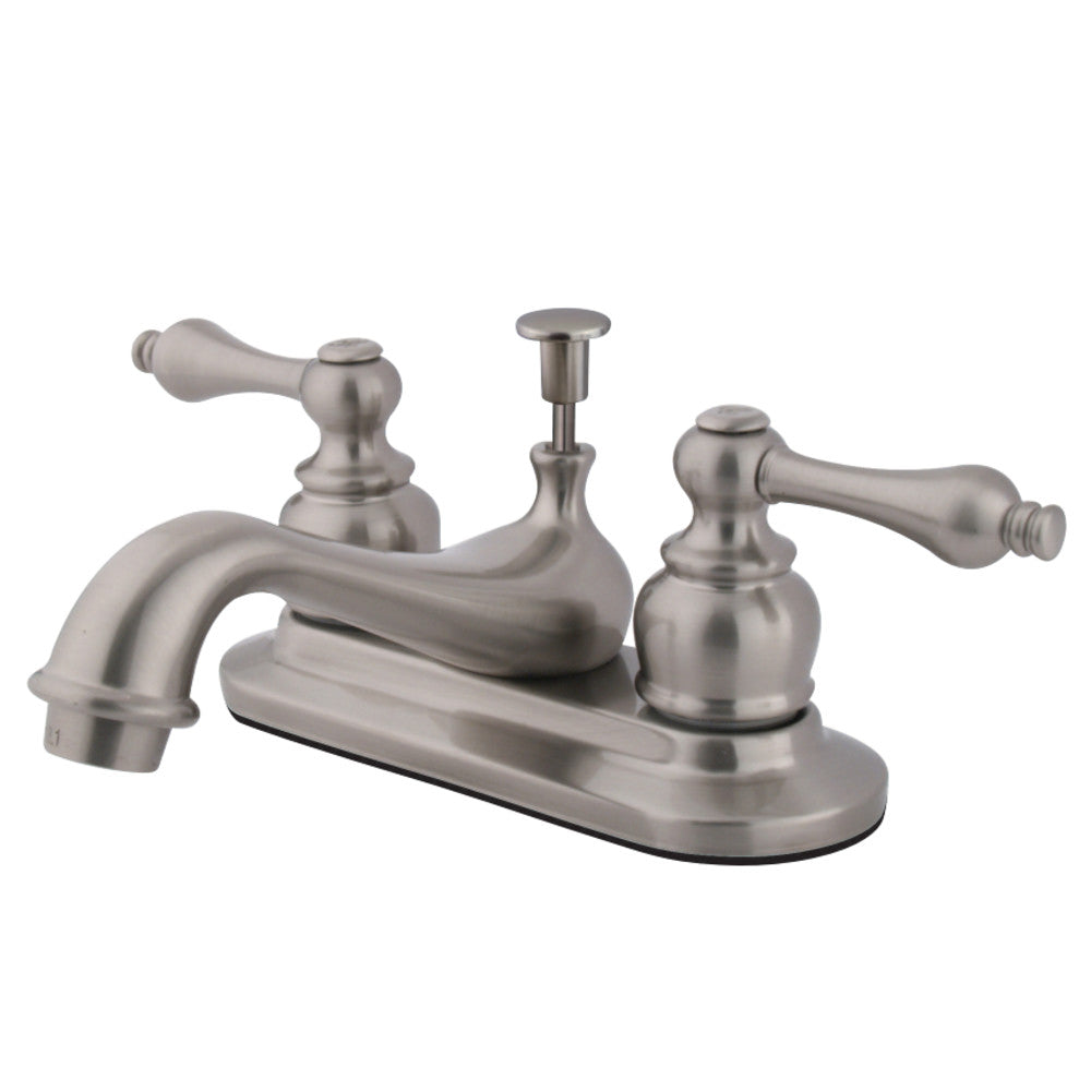 Kingston Brass KB608AL Restoration 4 in. Centerset Bathroom Faucet, Brushed Nickel - BNGBath