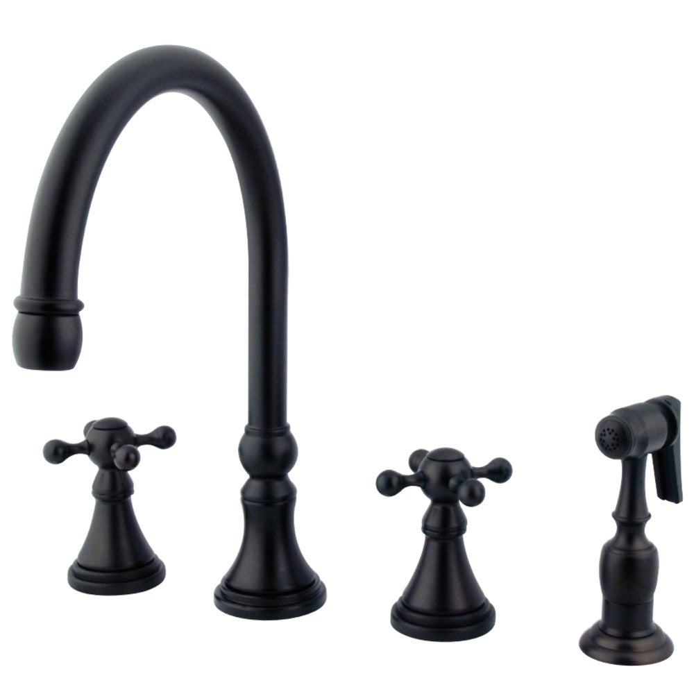 Kingston Brass KS2795KXBS Widespread Kitchen Faucet, Oil Rubbed Bronze - BNGBath