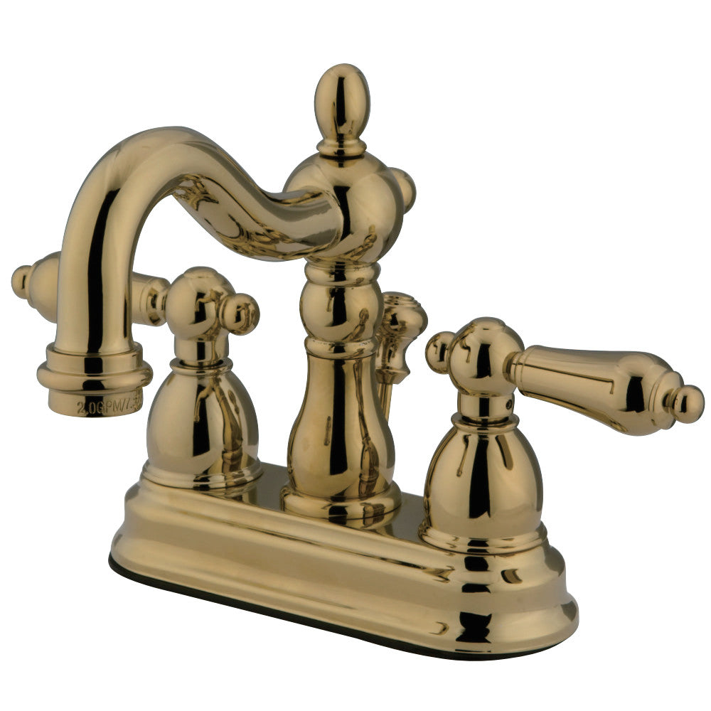 Kingston Brass KB1602ALB 4 in. Centerset Bathroom Faucet, Polished Brass - BNGBath