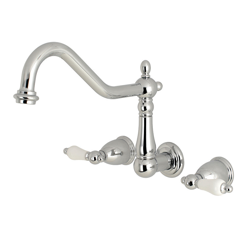 Kingston Brass KS1281PL Wall Mount Kitchen Faucet, Polished Chrome - BNGBath