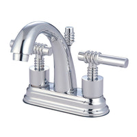 Thumbnail for Kingston Brass KS8611ML 4 in. Centerset Bathroom Faucet, Polished Chrome - BNGBath