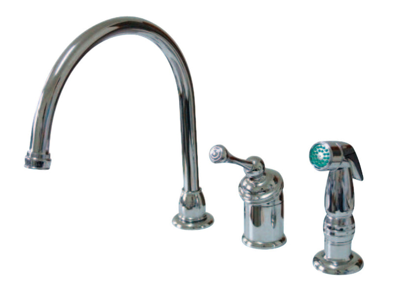 Kingston Brass KB3811BLSP Widespread Kitchen Faucet, Polished Chrome - BNGBath