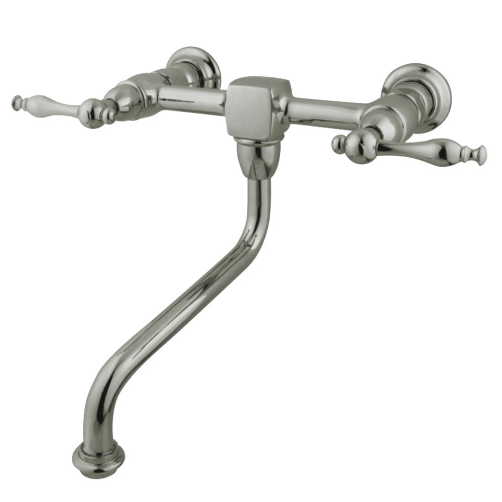 Kingston Brass KS1218NL Wall Mount Bathroom Faucet, Brushed Nickel - BNGBath