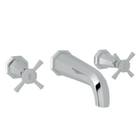 Thumbnail for Perrin & Rowe Deco Wall Mount Widespread Bathroom Faucet - BNGBath