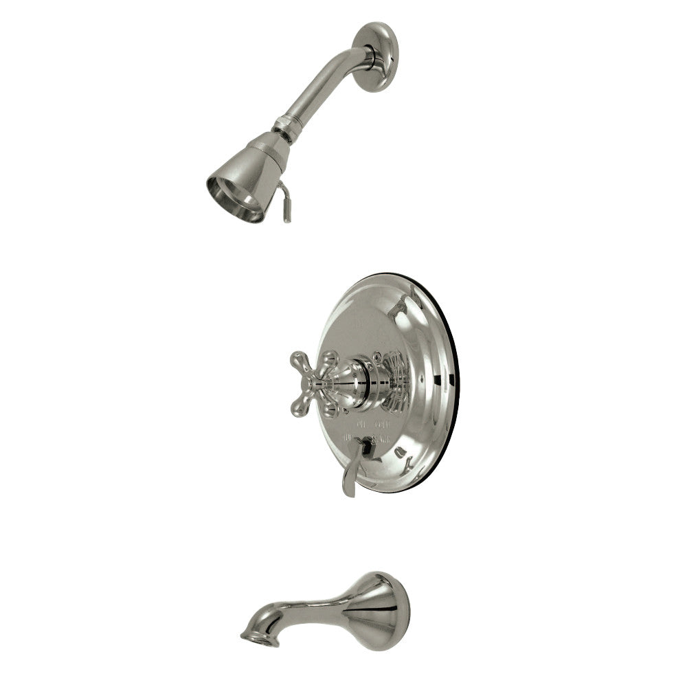 Kingston Brass KB36380AX Restoration Tub & Shower Faucet, Brushed Nickel - BNGBath