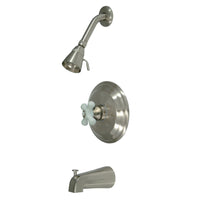 Thumbnail for Kingston Brass KB3638PX Restoration Tub & Shower Faucet, Brushed Nickel - BNGBath
