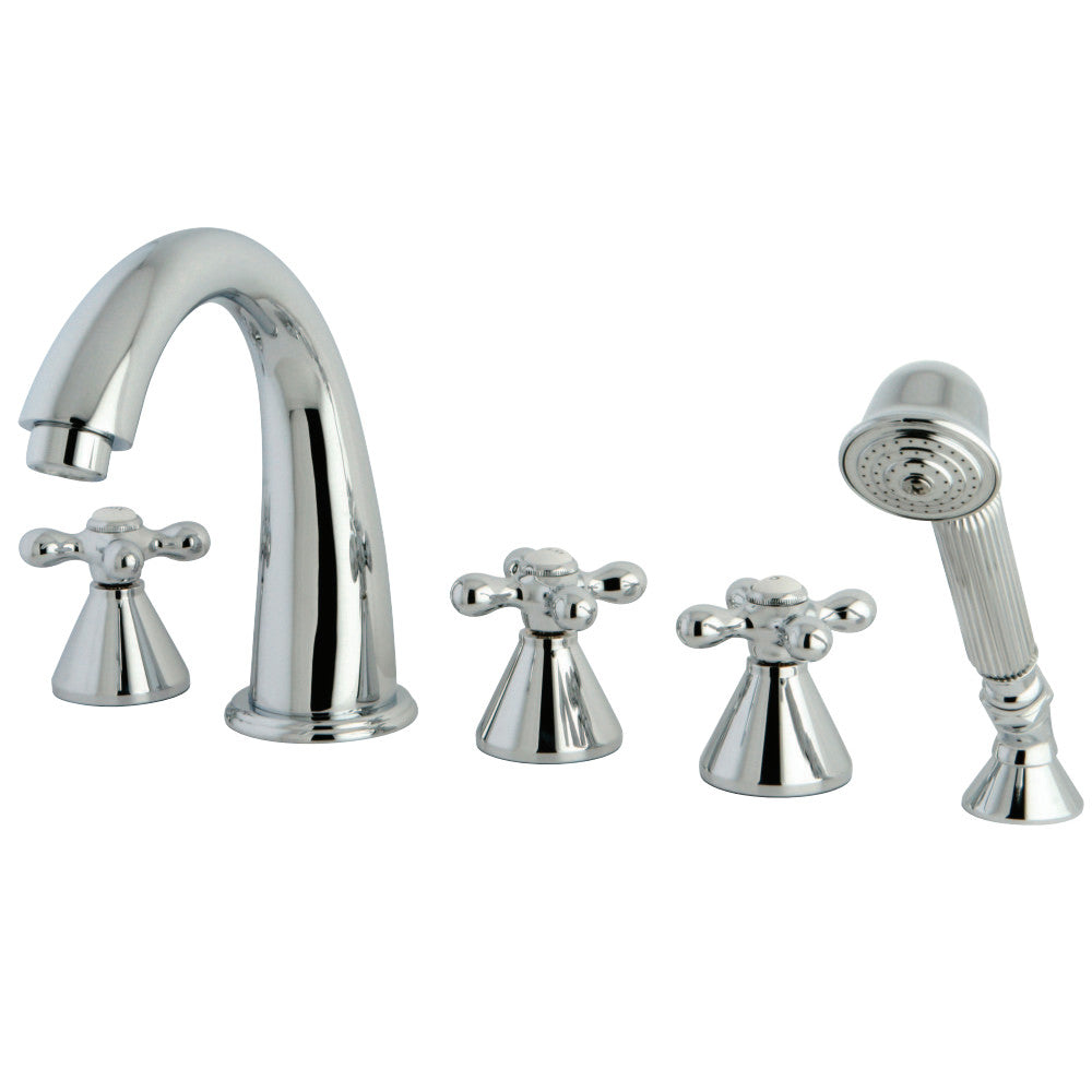 Kingston Brass KS23615AX Roman Tub Faucet 5 Pieces with Hand Shower, Polished Chrome - BNGBath