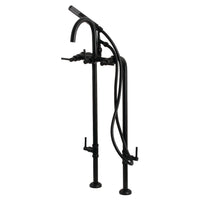 Thumbnail for Aqua Vintage CCK8100DL Concord Freestanding Tub Faucet with Supply Line, Stop Valve, Matte Black - BNGBath