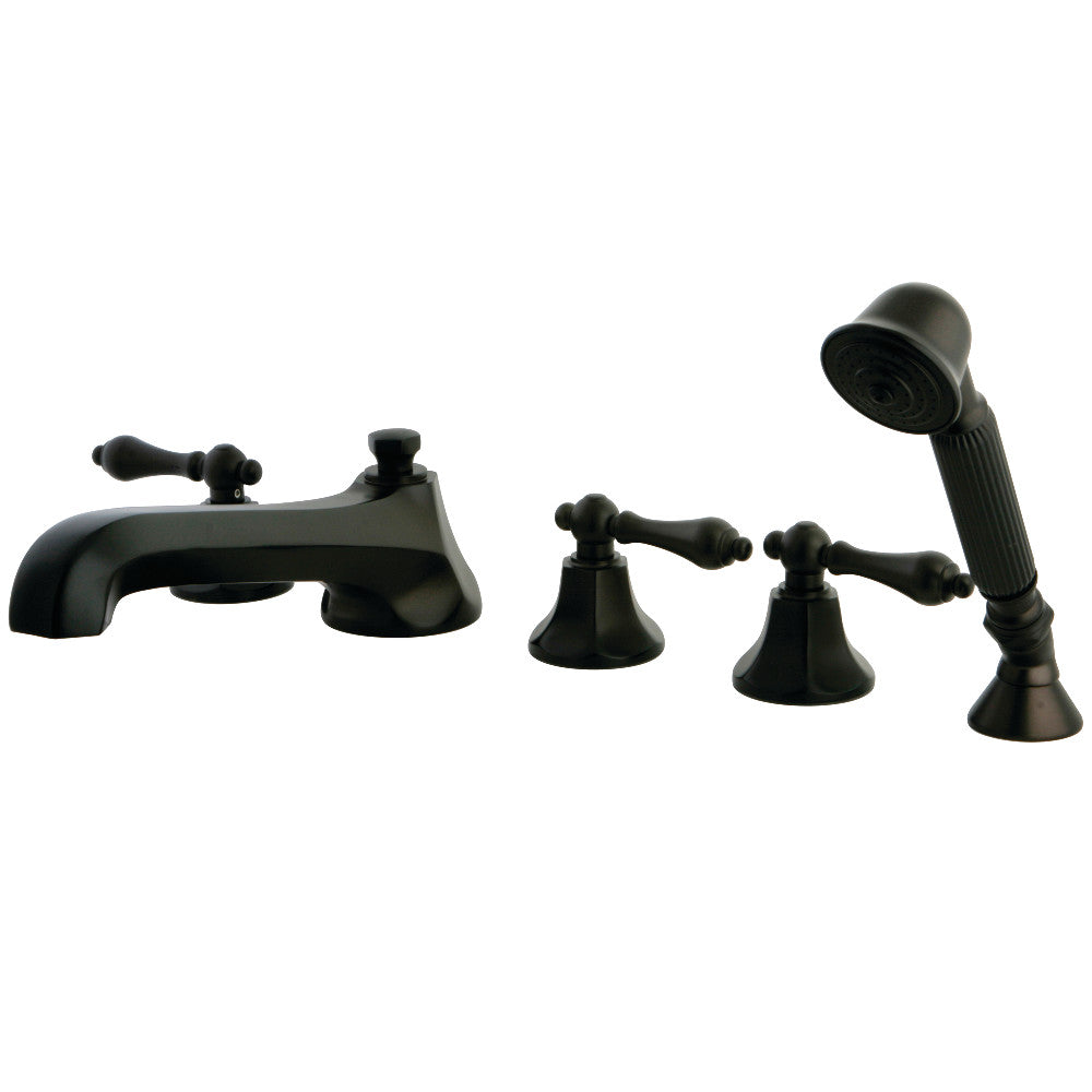 Kingston Brass KS43055AL Roman Tub Faucet with Hand Shower, Oil Rubbed Bronze - BNGBath