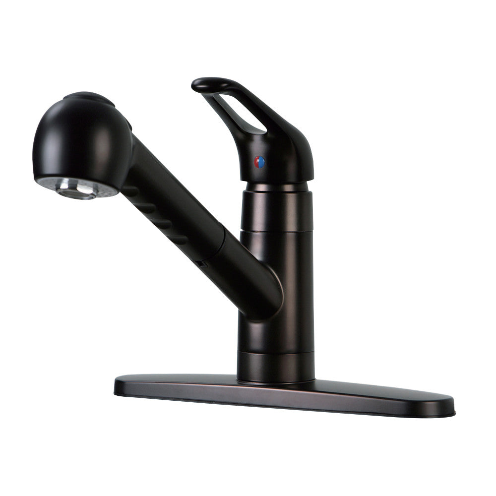 Gourmetier GSC885NCLSP Century Single-Handle Kitchen Faucet with Pull-Out Sprayer, Oil Rubbed Bronze - BNGBath