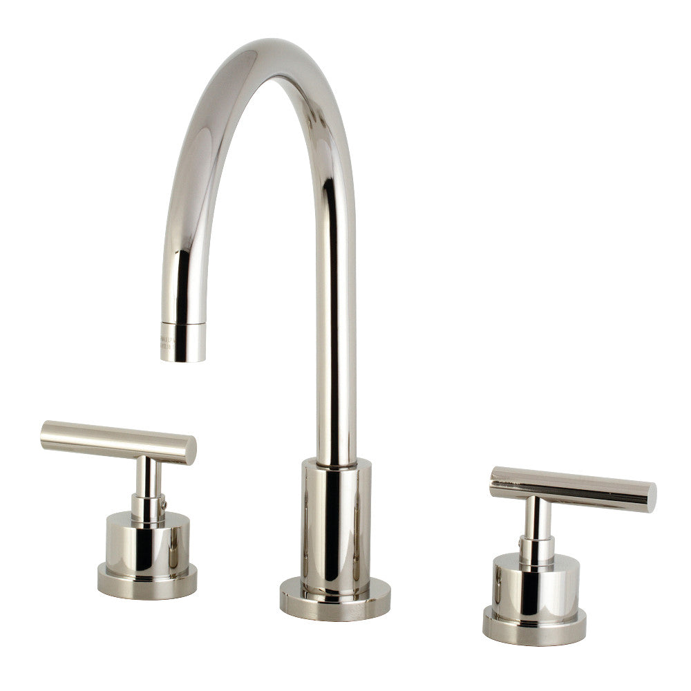 Kingston Brass KS8926CML 8 in. Widespread Bathroom Faucet, Polished Nickel - BNGBath