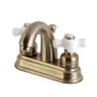 Thumbnail for Kingston Brass KB5613PX Restoration 4 in. Centerset Bathroom Faucet, Antique Brass - BNGBath