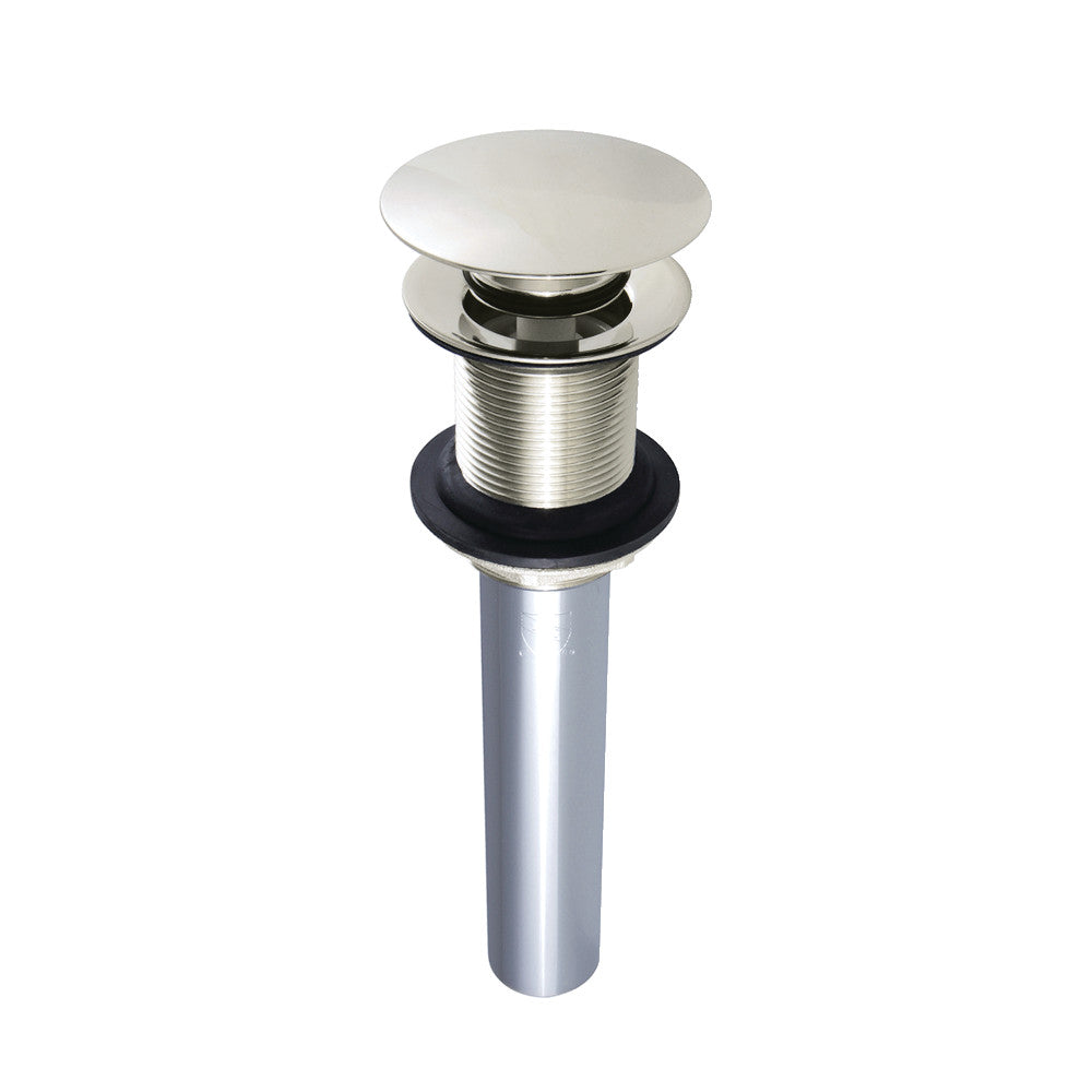 Kingston Brass EV7006 Push Pop-Up Drain without Overflow Hole, 22 Gauge, Polished Nickel - BNGBath