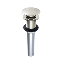 Thumbnail for Kingston Brass EV7006 Push Pop-Up Drain without Overflow Hole, 22 Gauge, Polished Nickel - BNGBath
