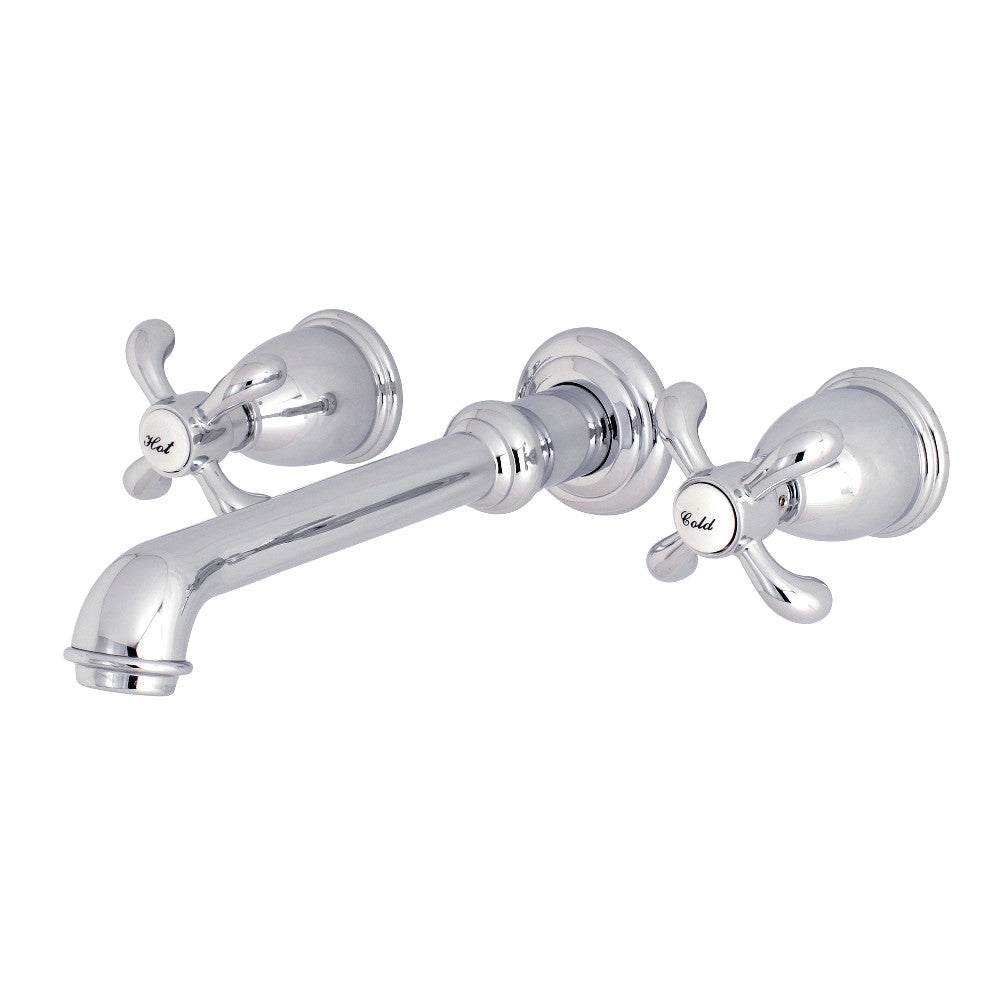 Kingston Brass KS7021TX French Country 2-Handle Wall Mount Roman Tub Faucet, Polished Chrome - BNGBath