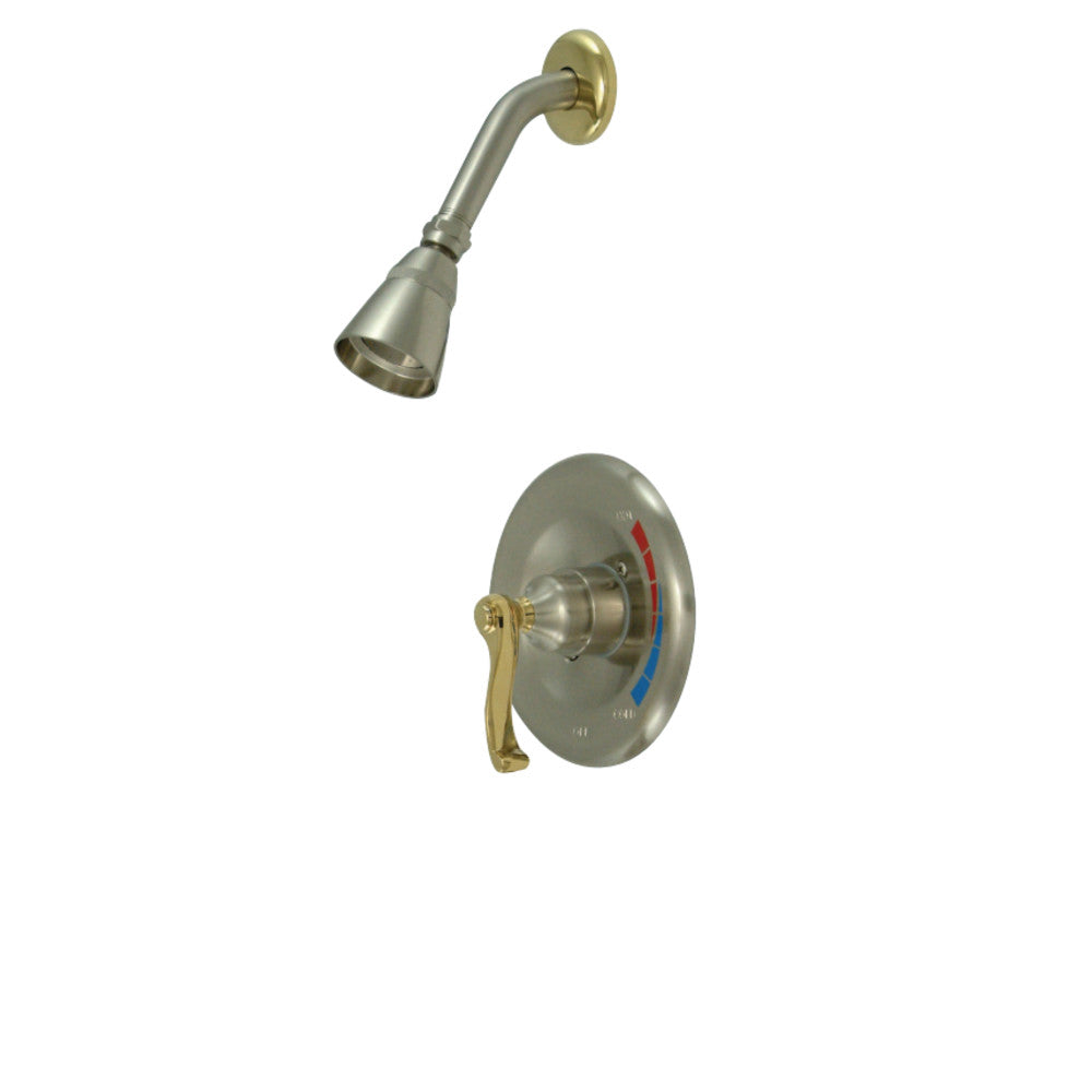 Kingston Brass KB8639FLSO Royale Shower Only, Brushed Nickel/Polished Brass - BNGBath