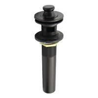 Thumbnail for Kingston Brass KB3005 Lift and Turn Sink Drain with Overflow Hole, 17 Gauge, Oil Rubbed Bronze - BNGBath