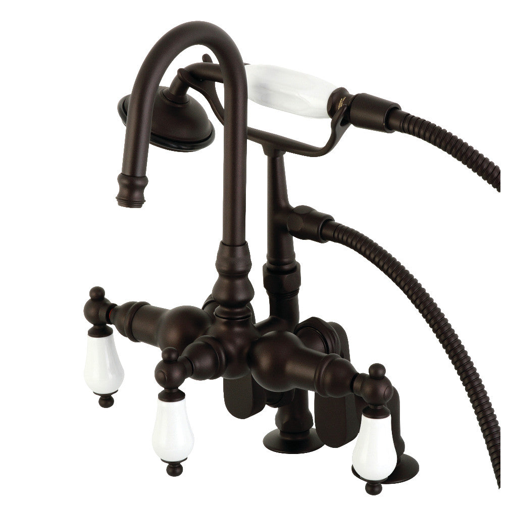 Kingston Brass CC615T5 Vintage Clawfoot Tub Faucet with Hand Shower, Oil Rubbed Bronze - BNGBath