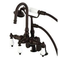 Thumbnail for Kingston Brass CC615T5 Vintage Clawfoot Tub Faucet with Hand Shower, Oil Rubbed Bronze - BNGBath