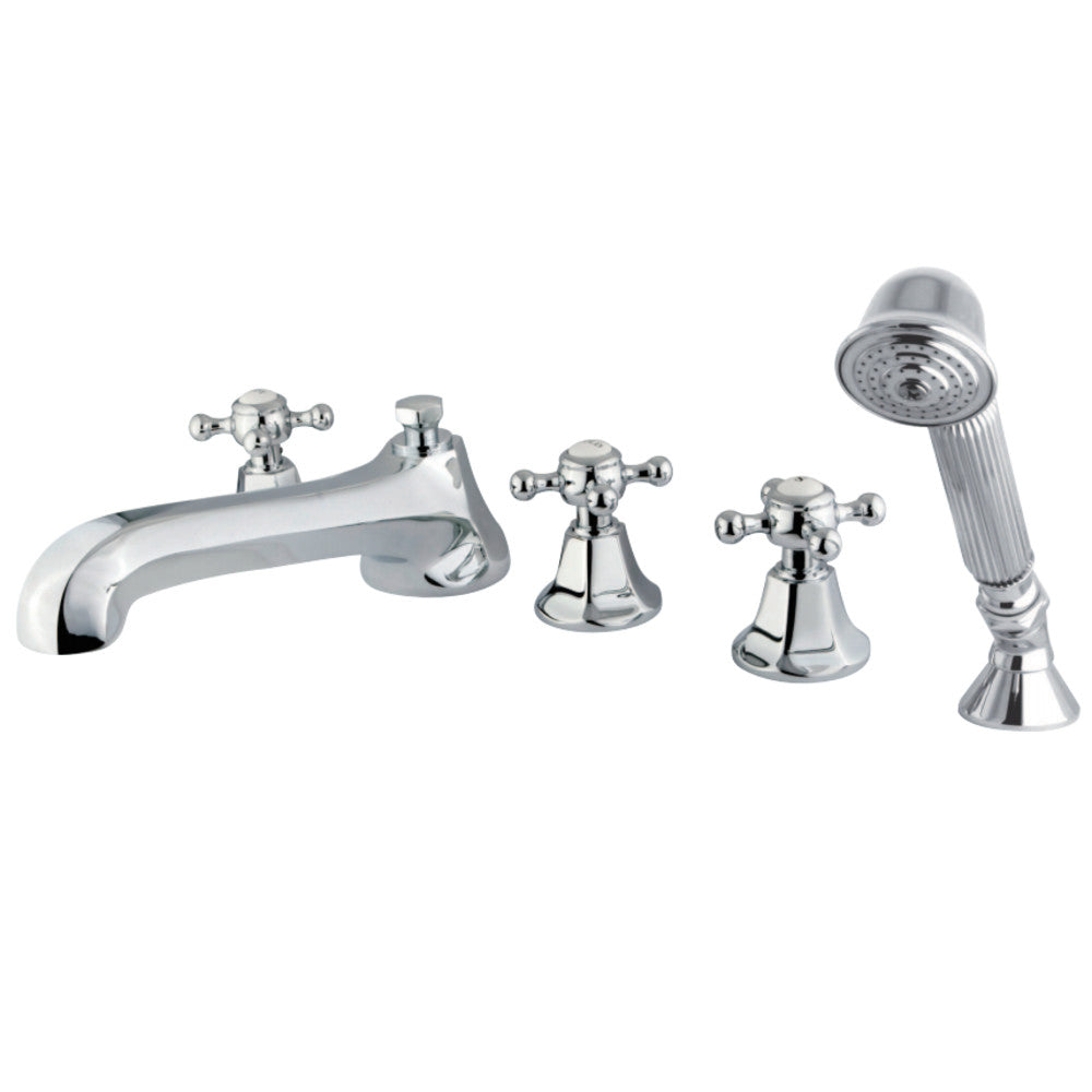 Kingston Brass KS43015BX Roman Tub Faucet with Hand Shower, Polished Chrome - BNGBath