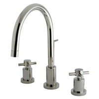 Thumbnail for Kingston Brass KS8926DX 8 in. Widespread Bathroom Faucet, Polished Nickel - BNGBath