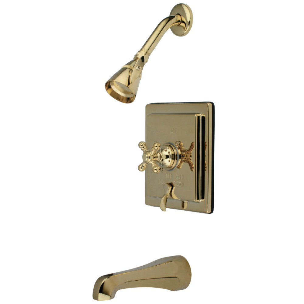 Kingston Brass KB86524BX Tub and Shower Faucet, Polished Brass - BNGBath