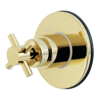 Thumbnail for Kingston Brass KS3032DX Concord 3-Way Diverter Valve with Trim Kit, Polished Brass - BNGBath