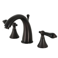 Thumbnail for Kingston Brass KS2975PKL Duchess Widespread Bathroom Faucet with Brass Pop-Up, Oil Rubbed Bronze - BNGBath