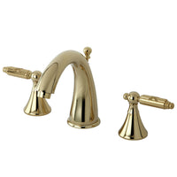 Thumbnail for Kingston Brass KS2972GL 8 in. Widespread Bathroom Faucet, Polished Brass - BNGBath