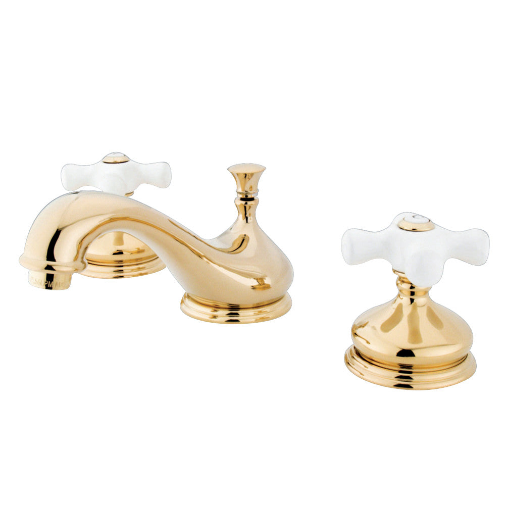 Kingston Brass KS1162PX 8 in. Widespread Bathroom Faucet, Polished Brass - BNGBath