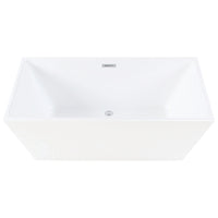 Thumbnail for Aqua Eden VTSQ593223 59-Inch Acrylic Freestanding Tub with Drain, White - BNGBath