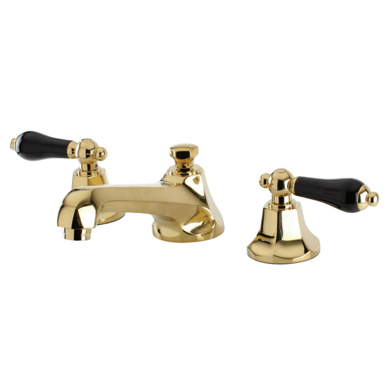 Kingston Brass KS4462PKL Duchess Widespread Bathroom Faucet with Brass Pop-Up, Polished Brass - BNGBath