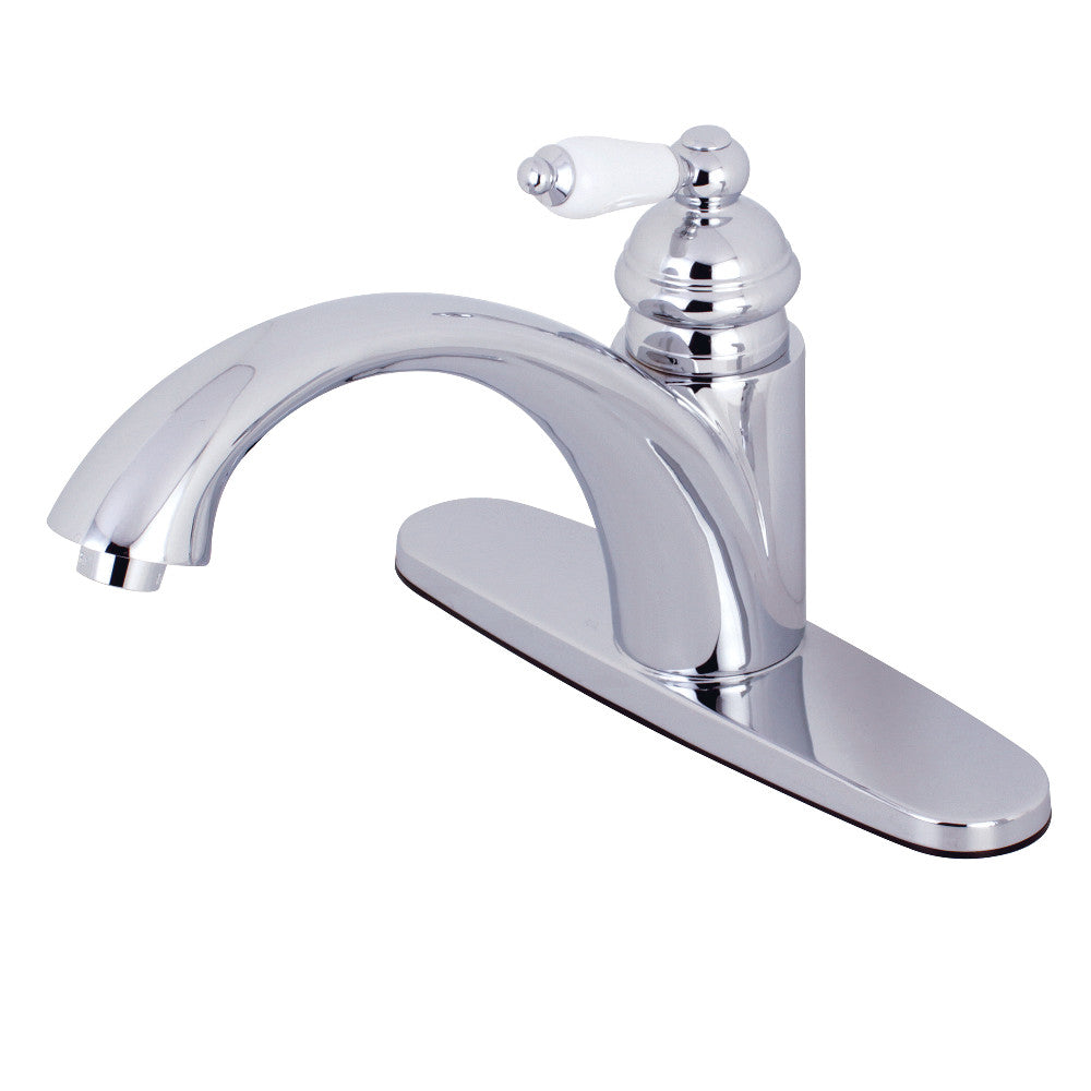 Kingston Brass KS6571PLLS Single-Handle Kitchen Faucet, Polished Chrome - BNGBath